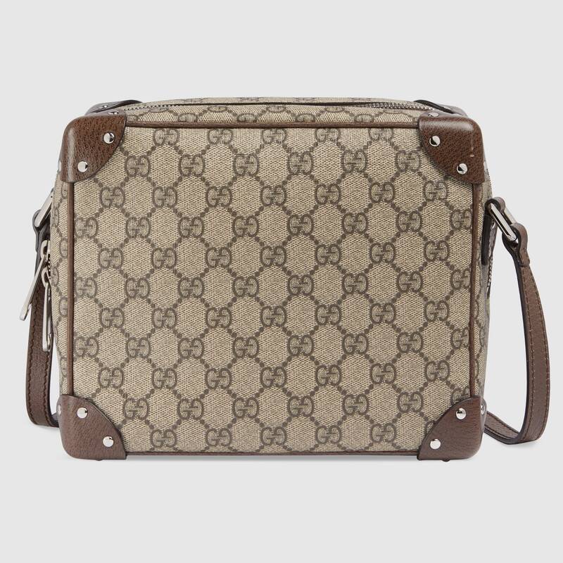 Gucci GG Shoulder Bag With Leather Details 626363